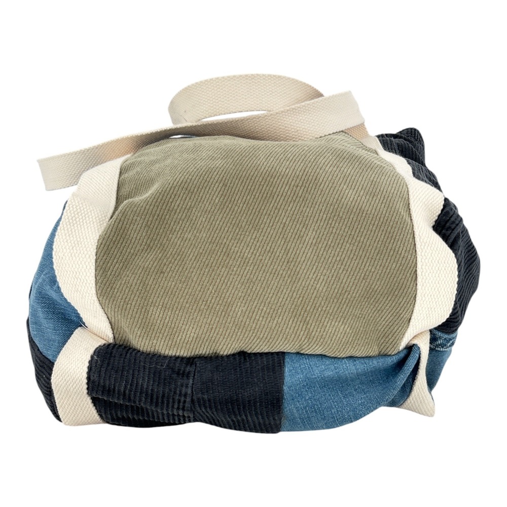 Patchwork Denim Tote Bag Upcycled Jeans Corduroy Boho Indie Handmade Large - Picture 4 of 7